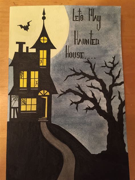 How To Draw A Haunted House Tutorial Video And Haunted House Coloring