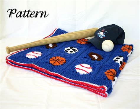 Sports Balls Afghan Pdf Crochet Pattern Basketball Football Soccer