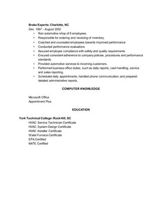 Joshua Duffield Resume PDF