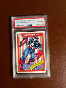 Captain America 1990 Impel Marvel Universe 1 Base PSA 10 Price Guide