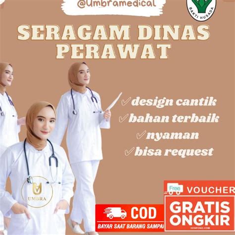 Jual Tren Kekinian Baju Seragam Putih Polos Jaga Celana Perawat