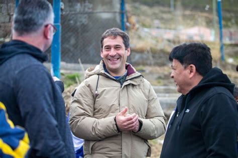 Comodoro Luque recorrió las obras de la cancha San Martín Atento Chubut