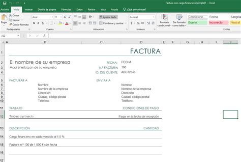 C Mo Hacer Una Factura En Excel