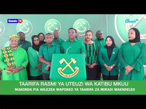 Utekelezaji Wa Ilani Taarifa Ya Katibu Mkuu Youtube