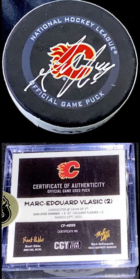 Marc Douard Vlasic Goal March Hockey Memorabilia Collection