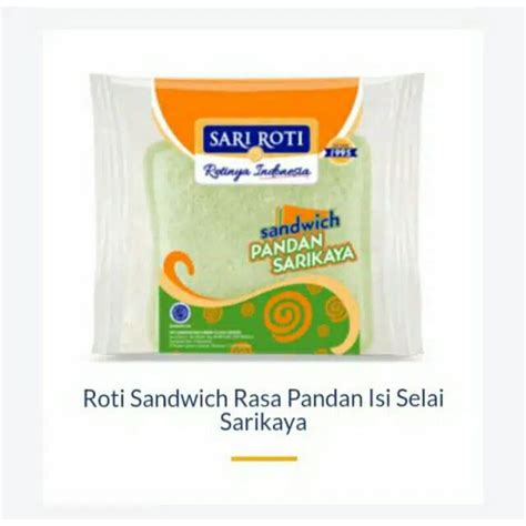 Jual Sari Roti Sandwich Pandan Srikaya Medan Shopee Indonesia