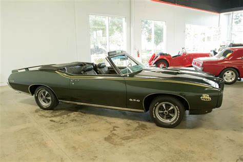 1969 Pontiac Gto 66273 Miles Midnight Green Metallic Convertible For Sale Pontiac Gto 1969 For