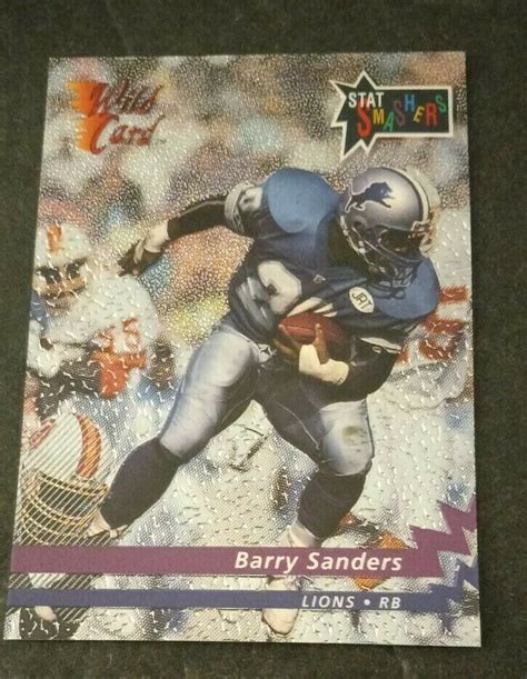 Mavin BARRY SANDERS 1992 WILD CARD STAT SMASHERS