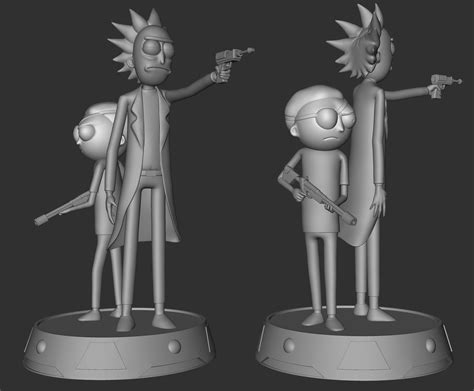 Rick And Morty 3D Model 3D Printable CGTrader