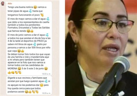 Pipas De Agua A Cambio De Votos Y Asistencia A Mítines Condiciona Candidata De Morena A La