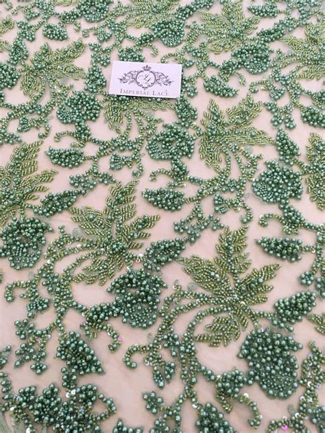 3D Lace Stof Groene Bloemen Kant Stof 3D Frans Kant Kanten Stof