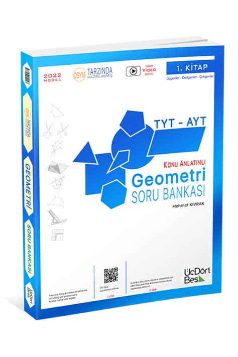 Üç Dört Beş Yayıncılık 345 Tyt Ayt Geometri Soru Bankası 1 Kitap Fiyatı