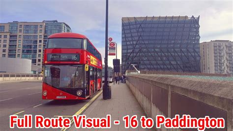 Full Route Visual London Bus Route 16 Brent Park Superstores To