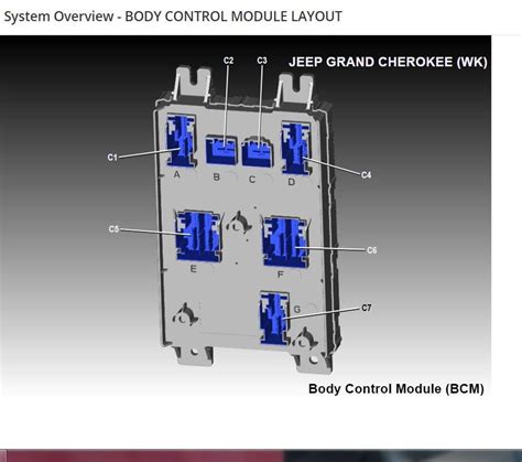 Replacing Bcm Connectors In Wk Grand Cherokee Laredo Jeep