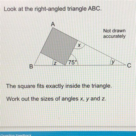 2427 Marks Look At The Right Angled Triangle Abc A Not Drawn Accurately X N 75° ТУ B С The