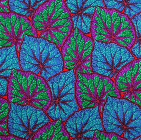 Quiltzauberei De Cobalt Begonia Leaves Blätterstoff Phillip Jacobs For Kaffe Fassett