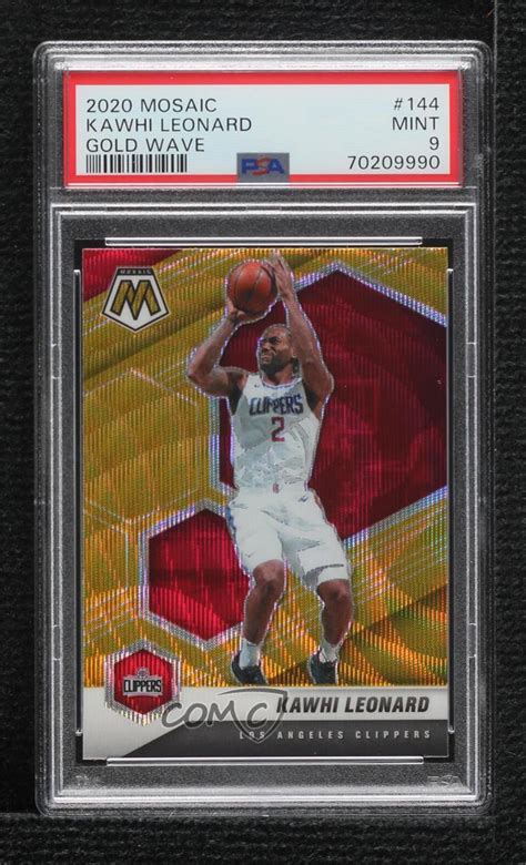 2020 21 Panini Mosaic Mosaic Gold Wave Prizm 144 Kawhi Leonard For