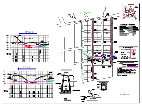 Red De Drenaje En AutoCAD Descargar CAD 321 47 KB Bibliocad