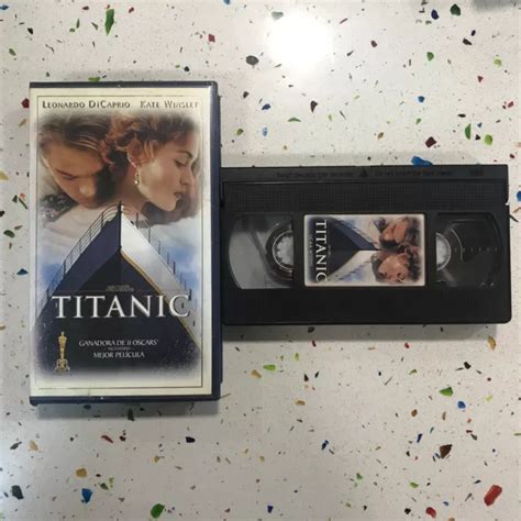 TITANIC VHS LEONARDO Dicaprio Kate Winslet James Cameron 2 Oscars