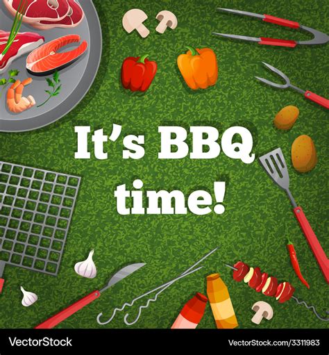 Bbq picnic poster Royalty Free Vector Image - VectorStock