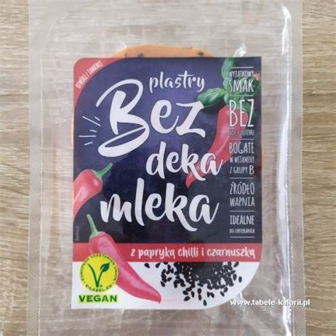 Plastry z papryką chilli i czarnuszką Bez Deka Mleka kalorie