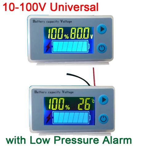 Indicateur de capacité de batterie au Lithium plomb 10 100V DC