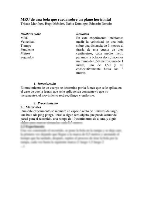 Solution Mru De Una Bola Que Rueda Sobre Un Plano Horizontal Studypool