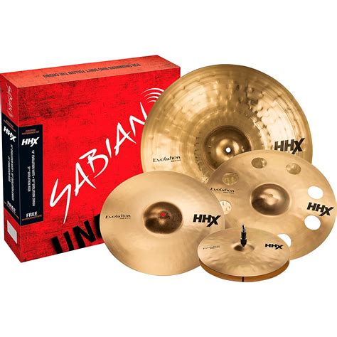 Sabian HHX Evolution Cymbal Set With Free 18 Ozone Crash Musician S