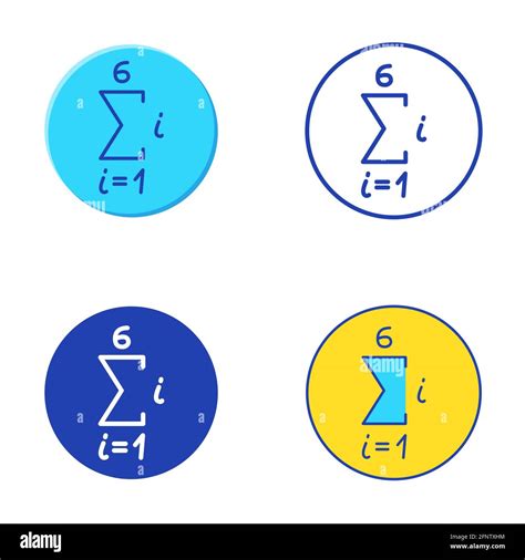 Math Sequence Icon Set In Flat And Line Style Example Of Mathematics