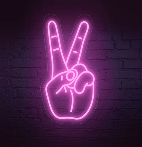 Buy Neon Peace Sign Online Neonchamp