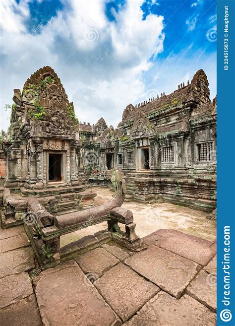 Ancient Buddhist Khmer Temple In Angkor Wat Cambodia Banteay Samre