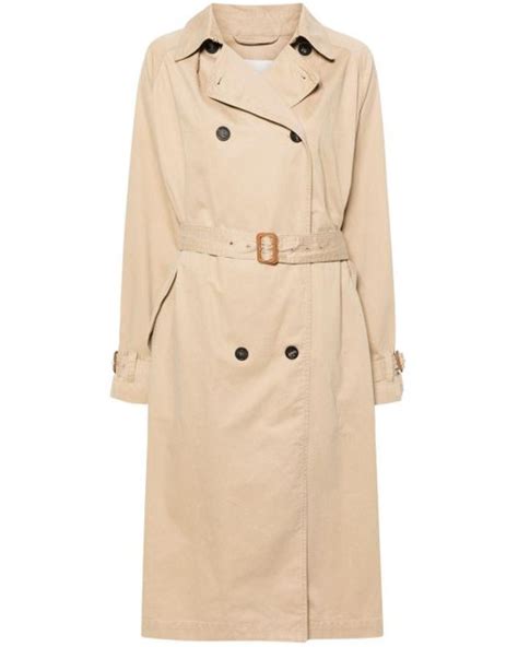 Isabel Marant Neutral Double Breasted Trench Coat In Natural Lyst Uk