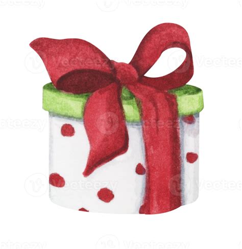 Watercolor Drawing Christmas Gift Boxes With Bows Present Box