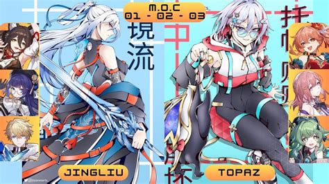 Jingliu And Topaz Memory Of Chaos Stages 01 02 03 Honkai Star