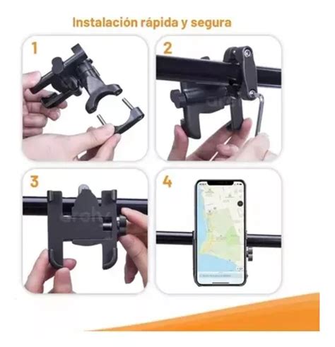 Soporte Base Celular Bicicleta Moto Universal 360 Metálico Luegopago