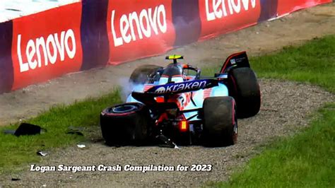 Logan Sargeant Crash Compilation For Youtube