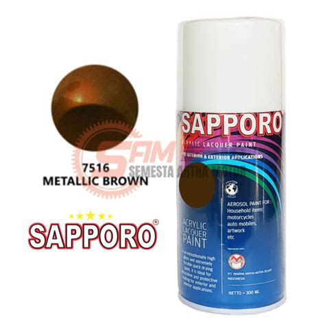 Pilox Sapporo Metallic Brown Cat Semprot Ml Pilok Coklat Muda