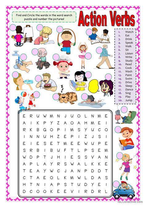 Ficha Interactiva De Action Verbs Para Year Actividades Porn Sex