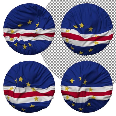 Premium PSD Cape Verde Cabo Verde Flag Round Shape Isolated Different