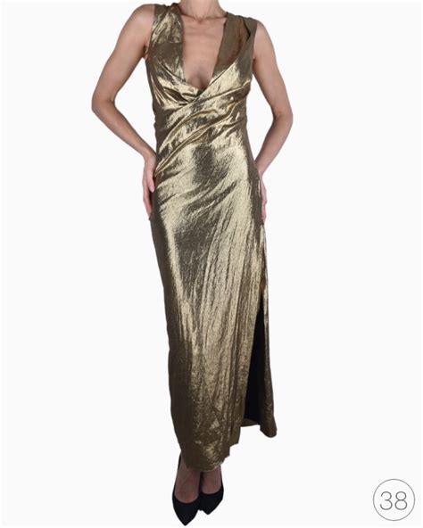 Vestido Diane Von Furstenberg Original Dourado Feminino