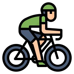 Cyclist Free Transport Icons