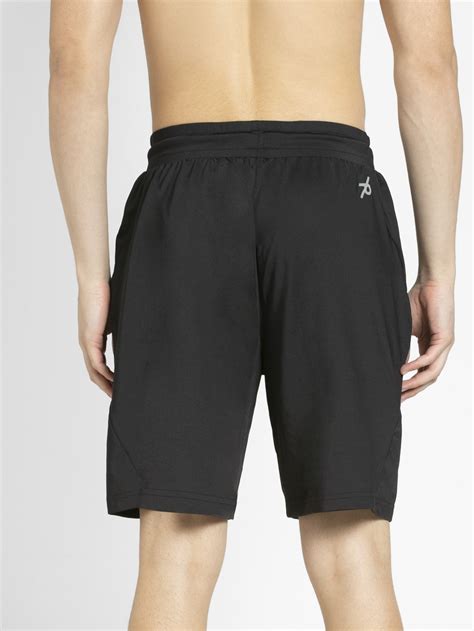 Buy Black Shorts With Zipper Pockets Drawstring Closure For Men Mv