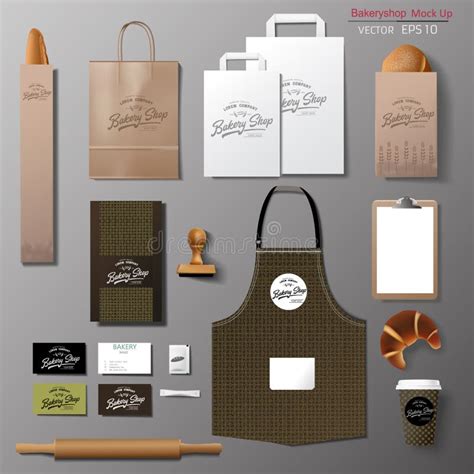 Identity Branding Mockup Bakery Stock Illustrations 193 Identity