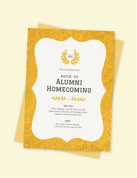 Class Reunion Invitation Template in Illustrator, Pages, Publisher, PSD ...