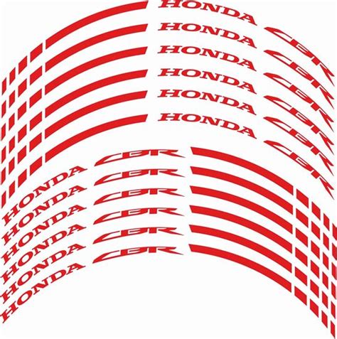 Zen Graphics Honda CBR Wheel Rim Decals Stickers Kit