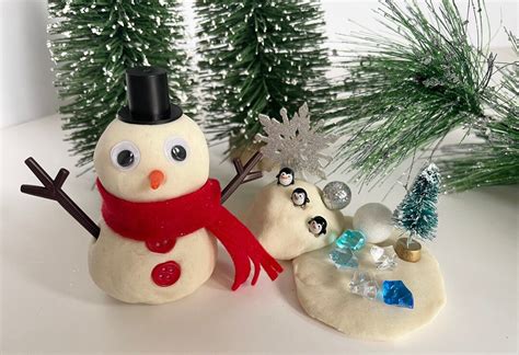 Build A Snowman Playdough Kit Winter Playdough Stocking Stuffer