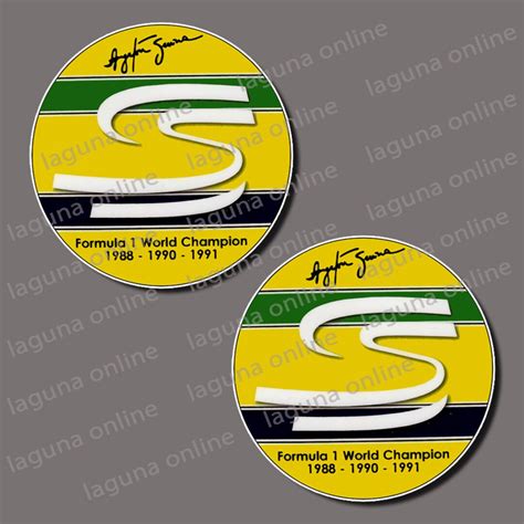 Ayrton Senna Logo Gloss Weatherproof Decal Sticker 3 Etsy