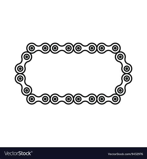 Bicycle Chain Icon Outline Style Royalty Free Vector Image