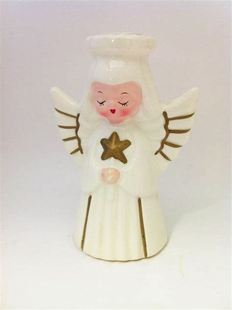 1960s Angel Candle Holder Praying Angel Candle Holt Howard Etsy