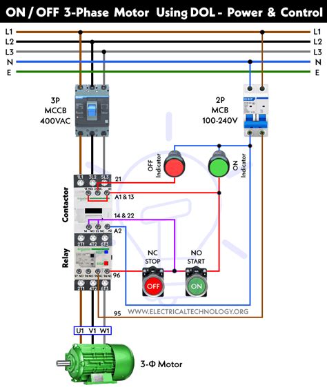 Draw The 3 Phase Dol Motor Starter Control Circuit Diagram P